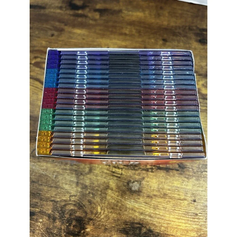New Sony CD-R Music CDs 20 Pk Slim Multi Color Cases 80 Min 20CRM80LX2 Open Box